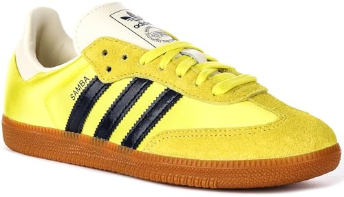 Originals Samba OG Shoes in Shock Yellow and Navy by adidas