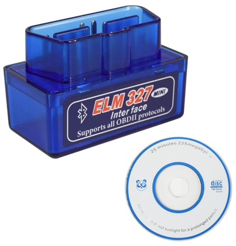 Mini ELM327 OBD2 Bluetooth Scanner, Auto-Diagnose-Adapter für Android/Windows/Linux, kompatibel mit OBD-II Fahrzeugen, Motor-Fehlercodes lesen & löschen, Kfz-Diagnosegerät für alle Marken Car