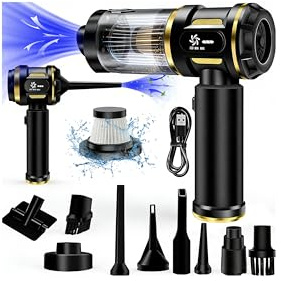 Pazoteciko Handheld Vacuum Cleaner, 26000Pa 4-in-1 Car Vacuum Powerful Cordless Rechargeable, Brushless Motor,Lightweight Portable Mini for Car/Home/Office/Pet Hair