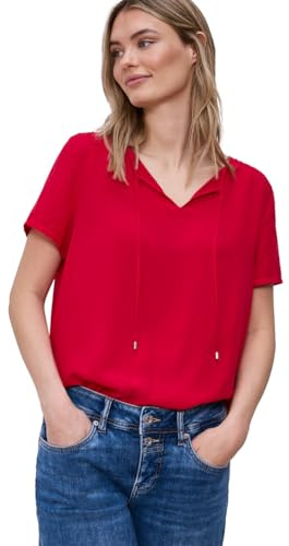 Street One Damen Kurzarm Bluse mit String-Detail