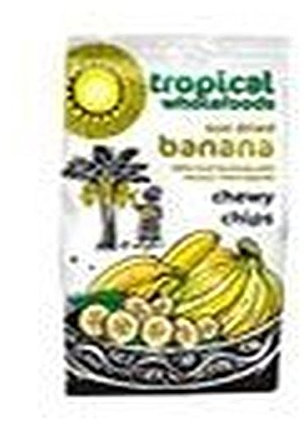 Tropical Wholefoods Organic Chewy Banana Chips - Fairtrade x 2 (Pack of 2)