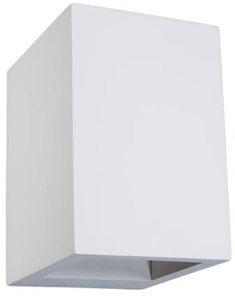 Lindby Wandleuchte, Wandlampe Innen Zaio (Modern) in Weiß aus Gips/Ton (1 flammig G9) - Wandstrahler Wandbeleuchtung Schlafzimmer/Wohnzimmer Wohnzimmerleuchte