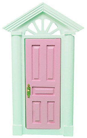 Melody Jane Dolls House Pink Charleston Front Door with Fancy Fanlight 1:12