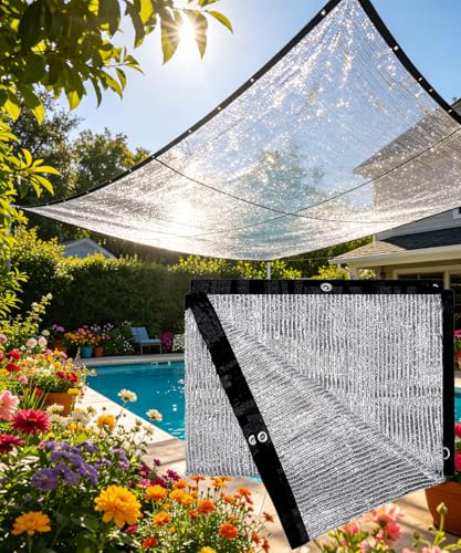 soclear aluminet Sonne Schatten Tuch, Stoff mit Sonne, mit Lampenschirm