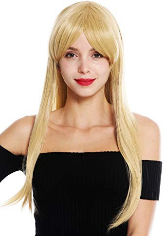 WIG ME UP - YZF-41062-86 Damenperücke Perücke Damen Cosplay lang glatt Pony gescheitelt Blond