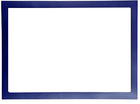 Exacompta - Ref. 39202E - 1 pochette aimantée Cadre d'affichage magnétique en PVC - Porte Document, photo, notes, règlements, instructions, porte, mur … - Format à classer A4 - Bordure cadre bleu