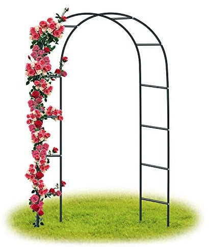 Forever Speed Arco per Rose Rampicanti, Decorazione Giardino, Garden Pergolas Metallo Arco Sostegno per Piante Rampicanti 240 x 140 x 38 CM/Nero