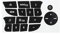 GAOHOU Stickers de réparation de Boutons Radio pour CD Audio de Remplacement pour 1 Feuille, Autocollants pour Renault Clio/Megane 09-11