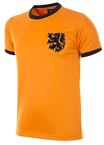 COPA Maillot de Football rétro Coupe du Monde Hollande 1978 T-Shirt col Rond Homme, Orange, XL