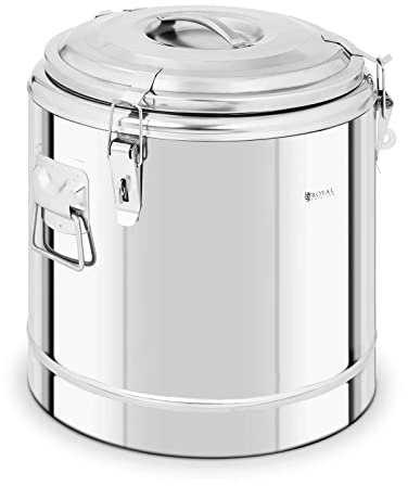 Royal Catering Contenitore Termico in acciaio inox RCTP-22E (22 L, Acciaio Inox, 12 ore)