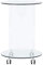 Tidyard Couchtisch Glastisch Mit 4 Rollen,Wohnzimmertisch Beistelltisch Teetisch 45 x 40 x 58 cm aus GEH?rtetes Sicherheitsglas,Glas-St?rke:8 mm,Transparent