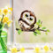 Wandtattoo Loft Fensterbilder Frühling Eule Motiv – A4 Bogen, Wiederverwendbar – Frühlingsdeko Fenster Kinderzimmer, Frühlingsbild Fenster, Fensterdeko Frühling, Fensterfolie Frühling Selbstklebend