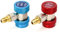 QWORK® R134A Adapter, Quick Coupler Connector Fittings, High& Low AC Manifold Gauge Hose Conversion kit with 1/4 SAE HVAC
