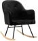 vidaXL Schaukelstuhl Schwingsessel Relaxstuhl Schwingstuhl Stuhl Polsterstuhl Wippstuhl Schaukelsessel Sessel Relaxsessel Schwarz Samt