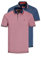 Jack & Jones Men's Jjepaulos Polo 2pk Mp T Shirt, Rio Red/Pack: 1rio Red 1denim Blue, L UK