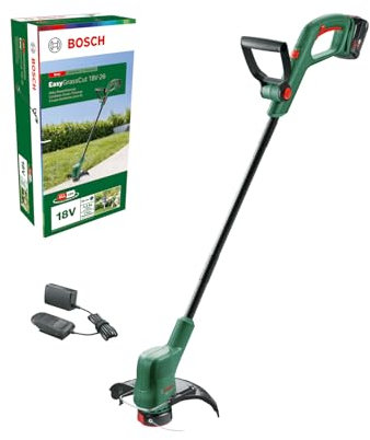 Bosch Cordless Grass Trimmer EasyGrassCut 18V-26 (1x Battery, 18 Volt System, Cutting Diameter: 26 cm, in Carton Packaging)