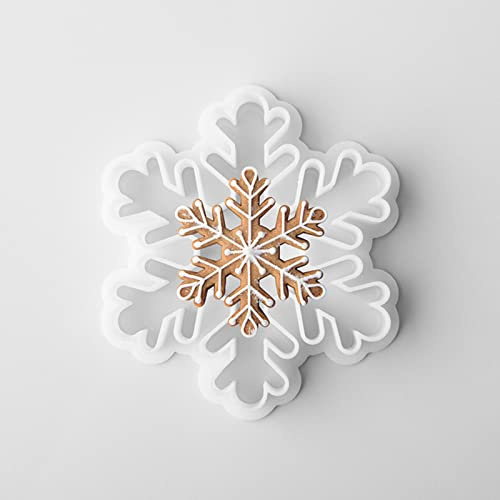 Tuelaly Ausstechform, schöne Schneeflocken-Form, Keksausstecher, Weihnachtsstil, DIY, Kunststoff, Küchenwerkzeuge, Backform, exquisite für Geschenke