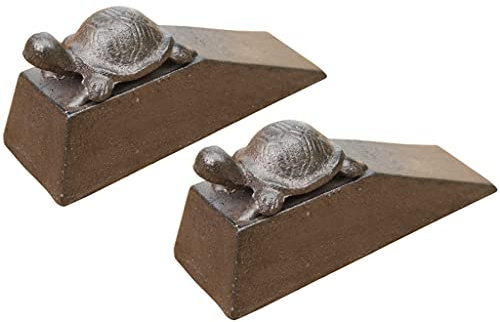Cale Porte Animaux Garage De Jardin en Fonte Anti-Collision Fixe Arrêts De Portes, Forme De Tortue De Style Rétro Classique Stop-Portes, Ne Prend Pas Beaucoup De Place