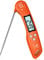 DOQAUS Grillthermometer Fleischthermometer Küchenthermometer Bratenthermometer Kochthermometer mit 3s Sofortiges Auslesen, LCD Bildschirm und Lange Sonde, für Kochen, BBQ (Orange)