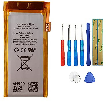 Swark 616-0406 616-0467 Akku Kompatibel mit [iPod] Nano (4th Gen) A1285 MP3, MP4, PMP with Tools