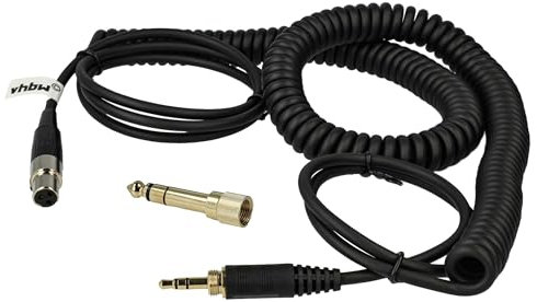 vhbw Audio AUX Kabel kompatibel mit AKG K271 MK II, K701, K702, K712 Kopfhörer - Audiokabel 3,5 mm Klinkenstecker, 100-300 cm, Schwarz