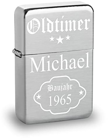 Feuerzeug mit Gravur - Geburtstagsgeschenk für Männer - personalisiertes Feuerzeug mit Gravur/personalisierte Geschenke für Papa/Geschenk für Ihn