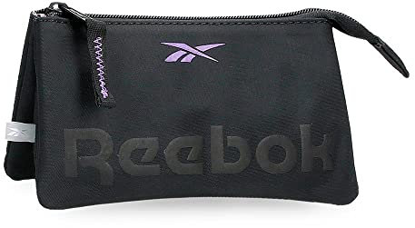 Reebok Linden Trousse De Toilette Trois Compartiments Noir 17,5x9,5x2 cms Polyester