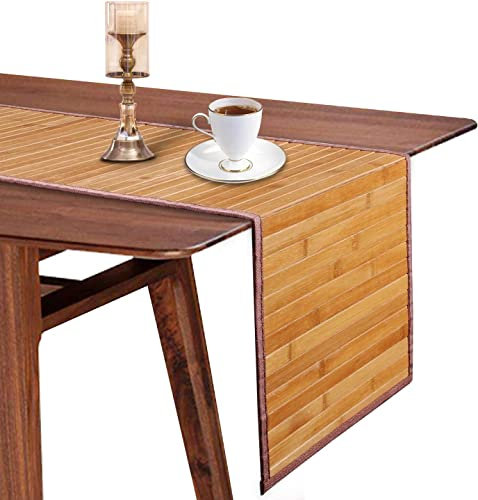 Bambus Tischsets und Tischläufer für Esstisch, Tischläufer 30*180cm lang, Bauernhaus Stil Küche Tischläufer (Original)