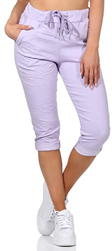 Kurze Damen Sommerhose Chino 7/8 Bermuda Stretchjeans (as3, Numeric, Numeric_36, Numeric_38, Regular, Regular, Flieder)