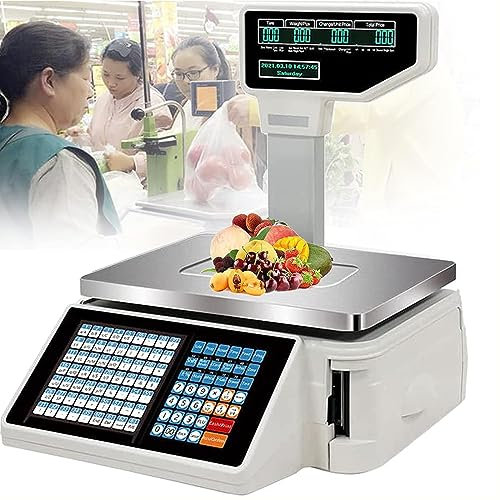 Etikettendruckwaage,Barcode Druckwaage,Dual Screen Display,Registrierkasse,kommerzielle Waage,für Etiketten und Quittungsdruck Einzelhandel,machine