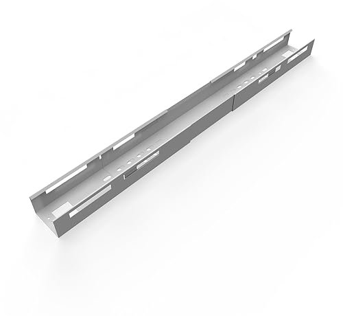 EISNHAUER® Kabelwanne Beam, extra Lange Kabelführung, flexibel verstellbar 110 bis 170 cm, Metall (Silber)