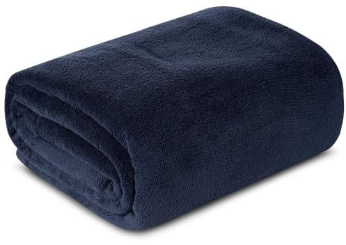 Wohndecke SIMPLE1 Decke Überwurf Klassische Musterlose Kuscheldecke 150x200 Warm Kuschelig (Dunkelblau)