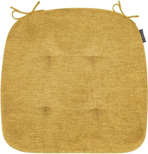 MAGMA ALFA Stuhlkissen/Sitzkissen für Indoor, Öko-Tex Siegel, Handwäsche, 1 Stück, 41x41cm, senf