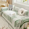 Ayoiow Sofa Überzug Wasserdicht Sofa Überzug Grün Sofabezug 1 Sitzer Chenille Streifenmuster