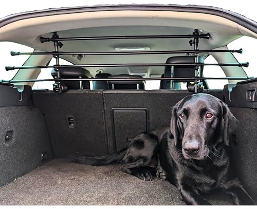 Speedwellstar Dog Guard Car Universal Ex Strong Fixings Travel Metal Bars Pet Safety Barrier Adjustable Heavy Duty Headrest