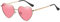 WDZAYXC Polarisierte Herz geformte Sonnenbrille für Damen Vintage Metallrahmen Nette Gläser für Party und Festival(Gold/Rosa)