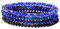GoPaw Damen Kristall Perlen Armband,Mehrschichtiges Steine Armband,Damen Kristall Perlen Armband,Paar/Freundschafts/Partner Armbänder (Blau 4)