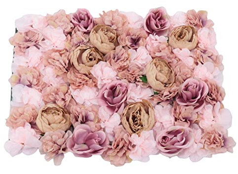 Panneau mural de fleurs artificielles 6 pièces Fleur Artificielle Decoratif Bouquet d'arrière-plan pour la décoration d'une fête de mariage Intérieur de salon, décorations de fête d'anniversaire