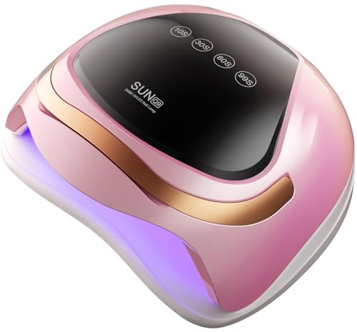 AJELU UV LED Nail Lamp, Nails Dryer for Gel Nail Polish, Fast Curing with Automatic Sensor 4 Timers and LCD Display Gift for Women and Girls