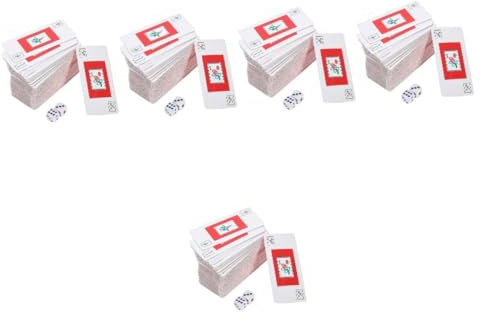 BESTonZON 10 Sets Mahjong Pokerspielzubehör Reise Tischspiel Mahjong Karte Kartenspielzeug PVC Kartenset Chinesisches Kartenspielzeug Reise Tischspiel