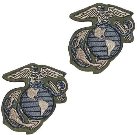 2 Stück US Marine Corps Lustige Patch Abnehmbare Aufnäher mit Nylon Taktische Militär Flagge Patch Applikation für Rucksäcke Draussen Taschen Jacke Weste Kleidung Baseballkappe