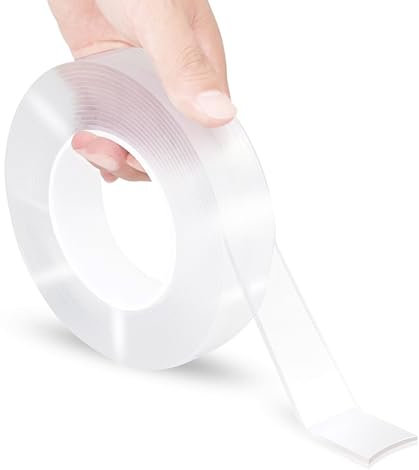 HonGien Doppelseitiges Klebeband Extra Stark 5 Meter Wasserdichte Transparent Nano Tape Abnehmbar Stark klares doppelseitiges Klebeband