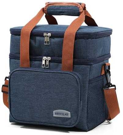 Isolierte Kühltasche/großer Kühlrucksack/auslaufsichere tragbare Mittagstasche/im Freien/Picknick/Strand/Grill/Camping/Reise/Familie (schwarz)