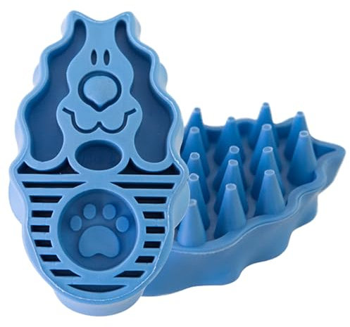 Hshenjhu Hundebürste, Massagebürste Hund, Silikonkautschuk Haustier Badebürsten, Hundebürste kurzhaar, Massagebürste für Hundes, Hunde Badebürste für Hundepflege Bürste Hunde Reinigung