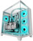 MARSGAMING MC-3C, Case Gaming ATX, Vista Panoramica 3D Triplo Vetro Temperato, Design a Doppia Camera Laterale, Supporto Completo per Raffreddamento a Liquido, Semitorre PC Gestione dei Cavi, Bianco