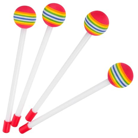 Sarini Stück Xylophon-Schlägel mit Schaumstoffköpfen, Lollipop-Filztrommeln, Schlaginstrumenten-Schlagstöcke für Glockenspiel, Snare Drum und mehr
