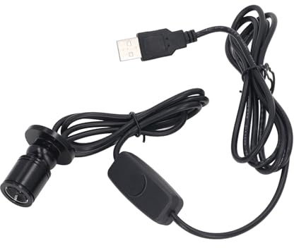 Mini Spotlicht LED, USB Dimmbarer Aluminium Strahler mit 6,6 Fuß Kabel | 4000K Natürliches Weißlicht für Vitrinen, Bilder, Pflanzen, Schmuck & Schaufensterdekoration | Akzentbeleuchtung, Modellbau