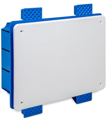 Electraline 60392 Caja de derivación empotrable para pladur IP40 (198 x 153 x 70 mm) con tapa y tornillos