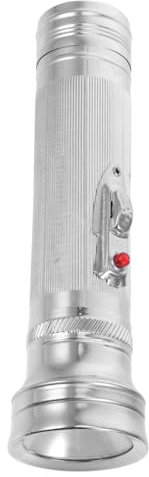 Zerodeko Vintage Old-Fashioned Flashlight, Portable Metal Iron Flashlight, Battery Powered, Torch for Family Outdoor Camping Small (Without Batteries)