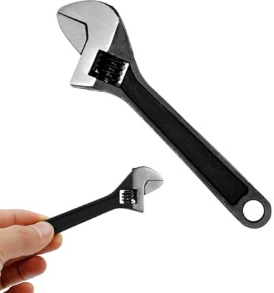 4'' Mini Adjustable Spanner, Compact Adjustable Wrench for Mechanical, Car, and Bike Repairs, Portable Hand Wrench Tool, Lightweight and Durable Small Adjustable Spanner (4'' Adjustable Spanner)